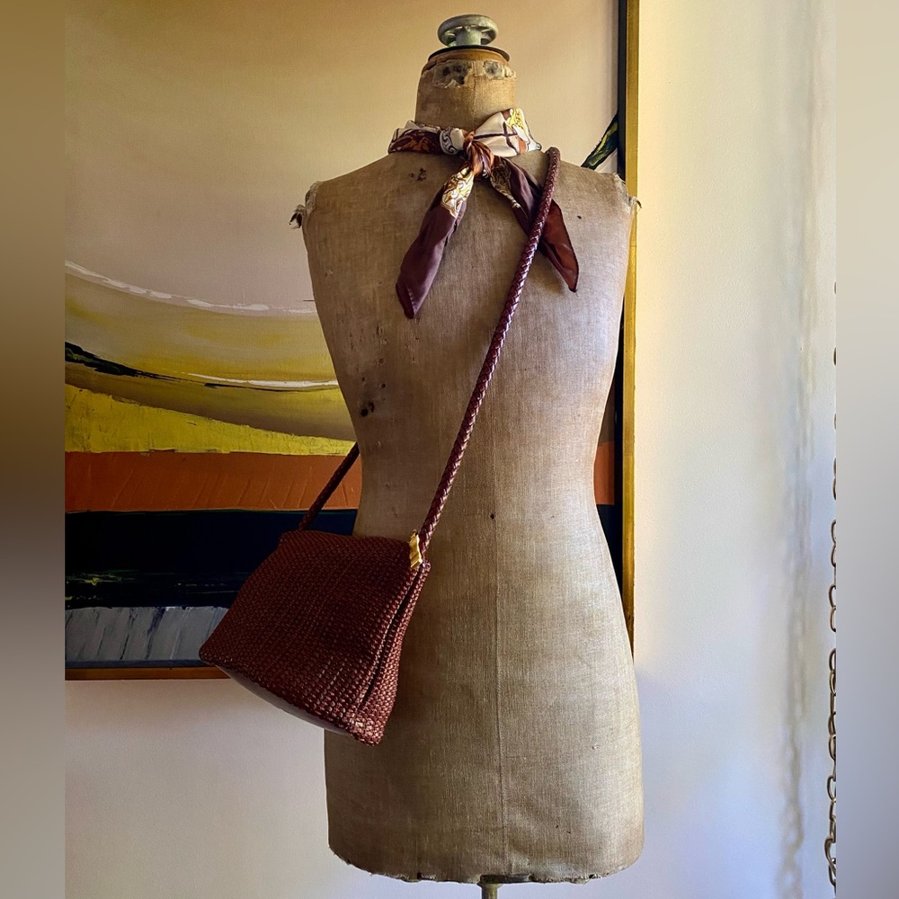 VTG Stone Mountain Leather Woven bag - Picture 16 of 16